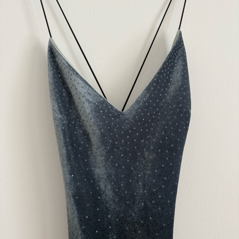 *Vintage* Rampage Clothing CompanyGreen Ombré Velvet Studded Y2K Dress